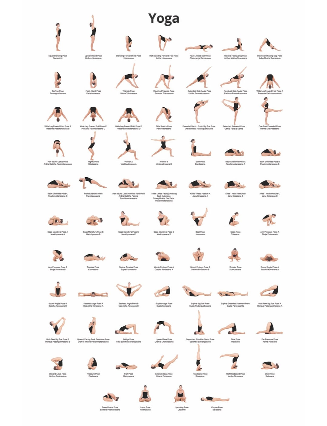 Yoga Poses Names: Over 380 Royalty-Free Licensable Stock