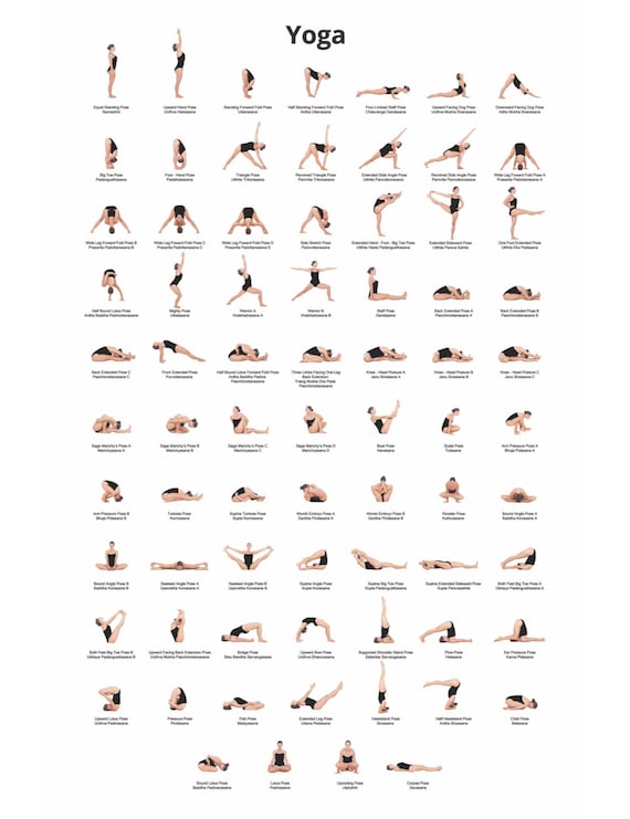 HNZKly Ashtanga Vinyasa Yoga Primary Series Wall Art Yoga Chart Poster  Prints Yoga Poses Canvas Paintings Fitness Studio Picture Gym Home Exercise  Room Decor 40x55cm No Frame : Amazon.co.uk: Home & Kitchen