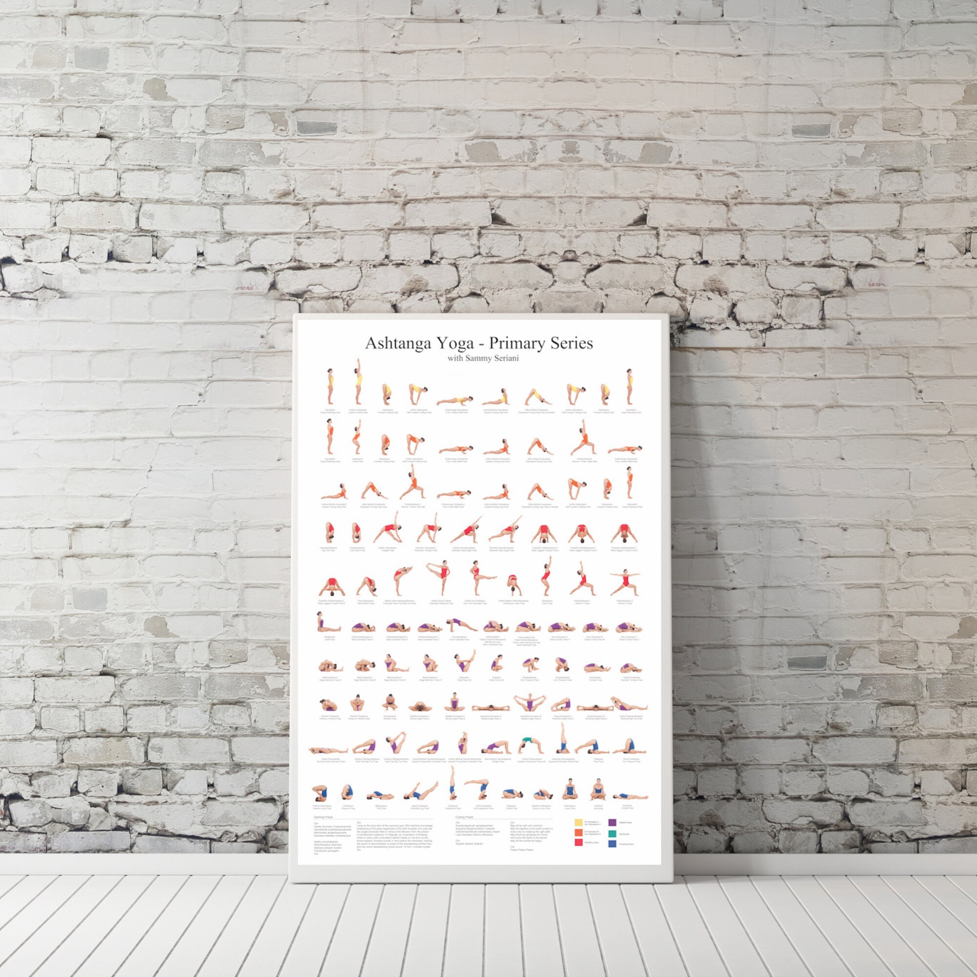 Yoga Ashtanga Primair Serie Poster Yoga Muur Kunst Prints Fitness Yoga Poster Yoga muur Decor Foto Canvas kunst Yoga Schilderen Yoga Kamer Huis sportschool Decor D08045