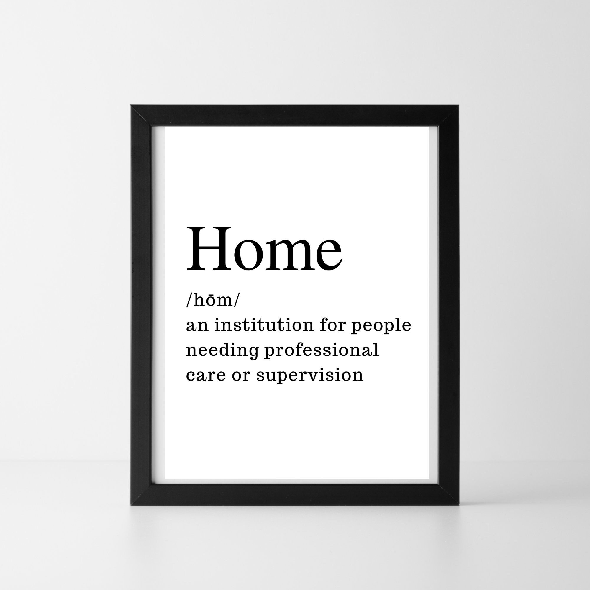 Home Definition Funny Quote printable Typography Art INSTANT Etsy