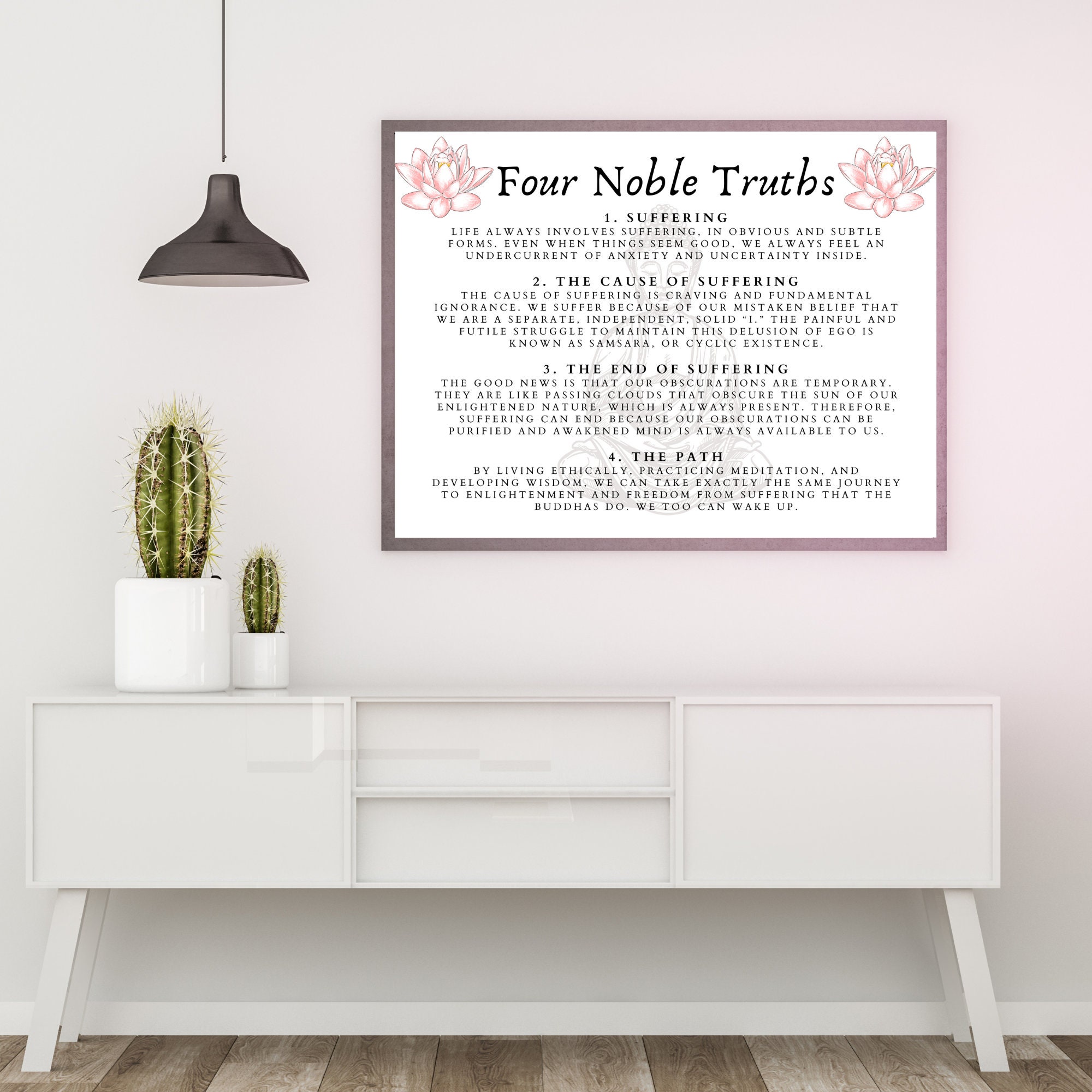 Four Noble Truths Buddhist Art Print, Buddha Quote, - Etsy UK