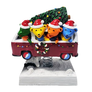 Grateful Dead Dancing Bears Holiday Van VW Microbus Bobble Decoration Christmas Tree Dead Tour Dead and Company Phish
