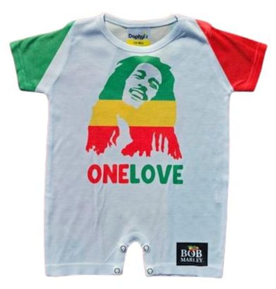 Bob Marley One Love Infant Toddler Unisex Onesie Romper. Extra Soft, Baby Clothes 12-18 months