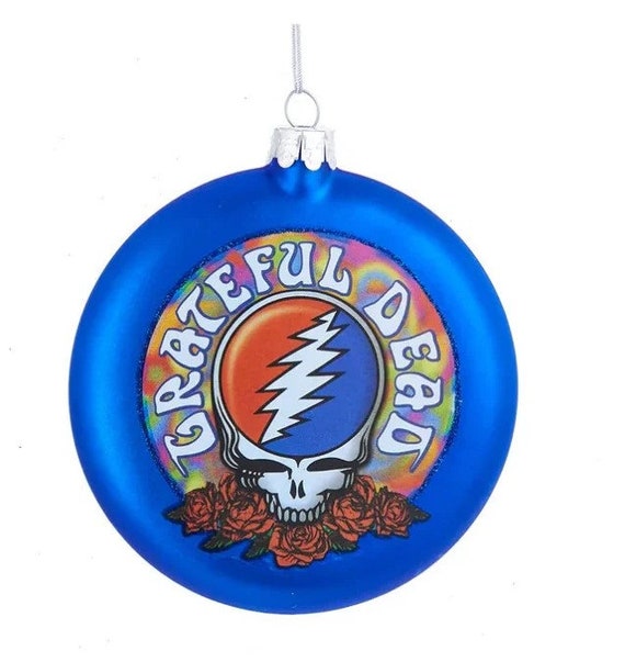 Officially Licensed Grateful Dead Steal Your Face Christmas Ornament Hand Blown and Painted Dead and Company JRAD