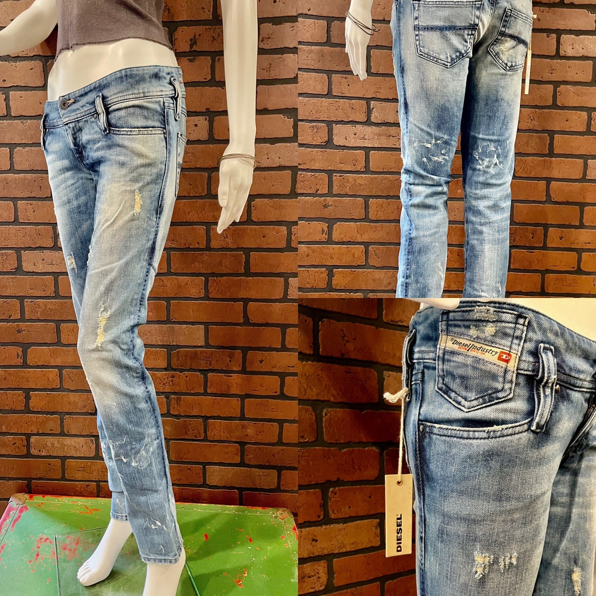 Vintage Jeans Made Worn W Original - Etsy Norway