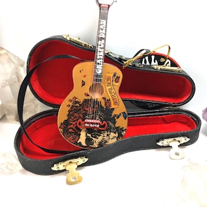 Officially Licensed Grateful Dead Acoustic Guitar Christmas Ornament Bertha Skull and Roses Dead and Company JRAD
