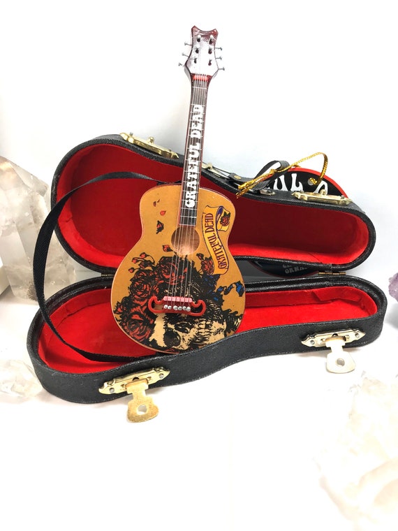 Officially Licensed Grateful Dead Acoustic Guitar Christmas Ornament Bertha Skull and Roses Dead and Company JRAD