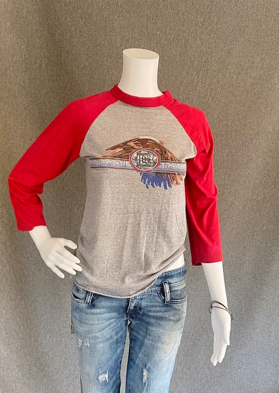 Rare Doobie Brothers Vintage 1974 3/4 Sleeve Tee T