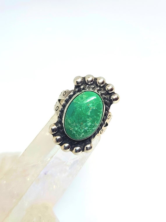 Sterling Silver Ring ft. Turquoise Cabochon Size 5