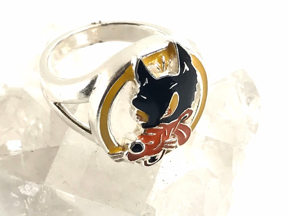 Jerry Garcia's Dire Wolf Guitar (Doug Irwin) Ring Sterling Silver Grateful Dead
