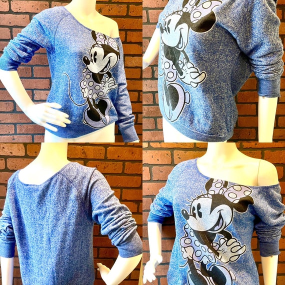 Official Disney Minnie Mouse Scoop Neck VERY RARE Employee / Film Crew Store Ladies Medium Sweater/Sweatshirt