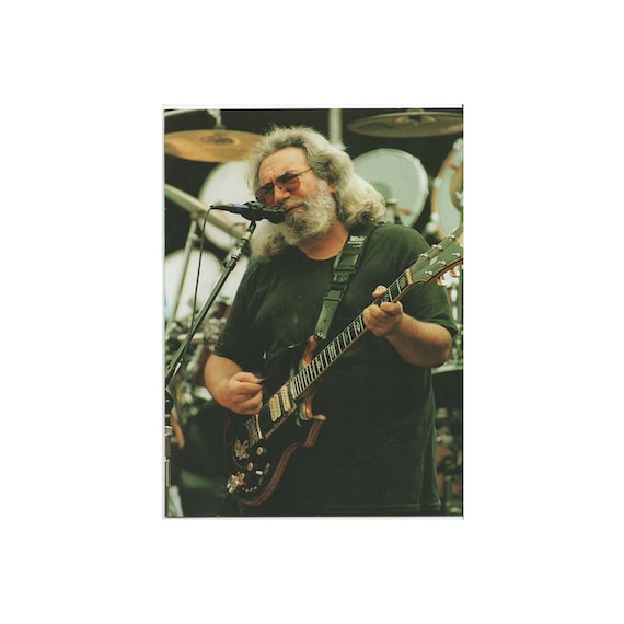 Vintage Grateful Dead Greeting Card Jerry Garcia Christmas Xmas Officially Licensed Concert Photograph