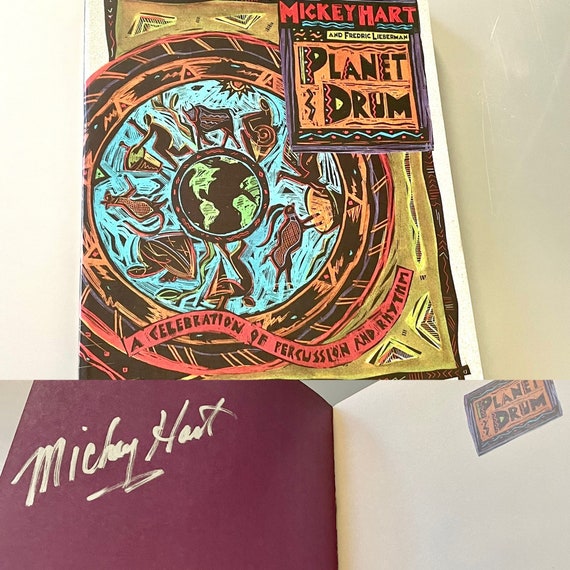 Autographed by Mickey Hart (Grateful Dead) Planet Drum 1991