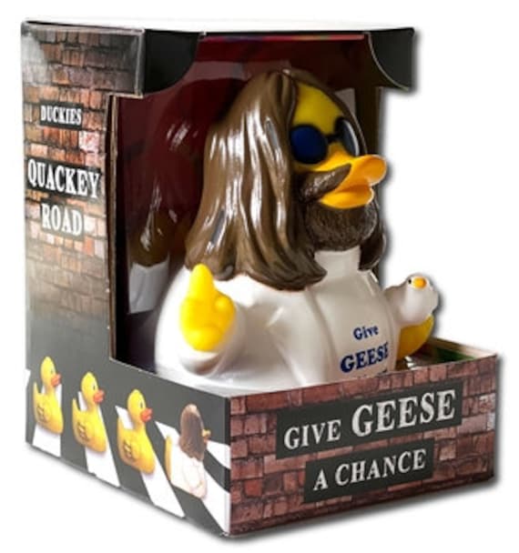 Give Geese A Chance (John Lennon)  Rubber Ducky Collectible Bath Toy for Kids / Adults