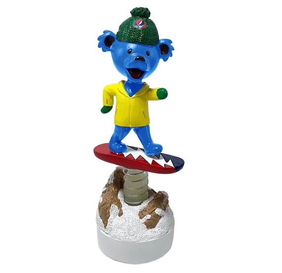 Officially Licensed Grateful Dead Snowboarding Dancing Bear Hand Painted Bobblehead Collectible Limited Edition Dead and Company JRAD