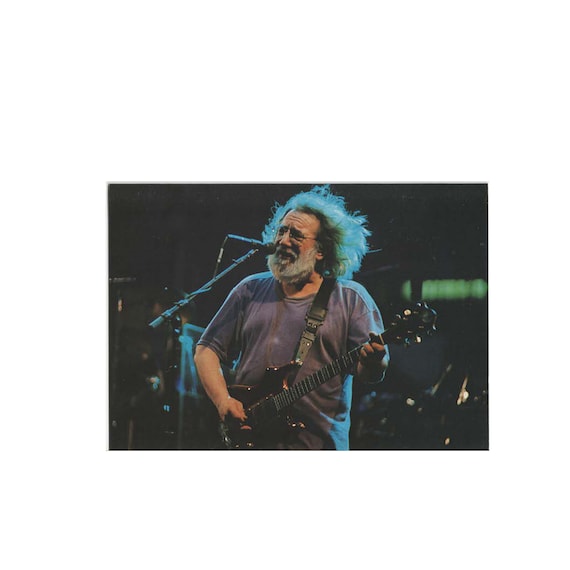 Vintage Grateful Dead Greeting Card Jerry Garcia Christmas Xmas Officially Licensed Concert Photograph