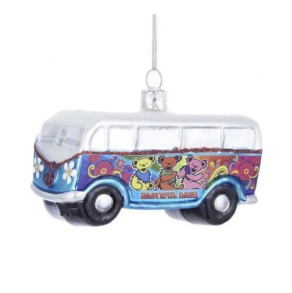 Officially Licensed Grateful Dead Dancing Bear Volkswagen Microbus Bus Christmas Ornament Bertha Skull and Roses Dead and Company JRAD