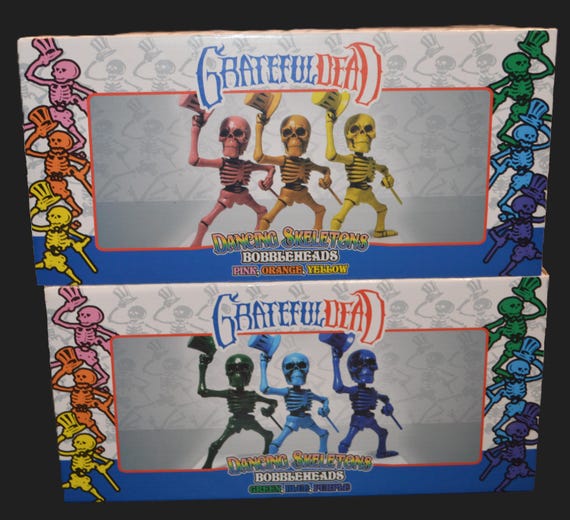 Grateful Dead Dancing Skeletons Bobblehead Set.