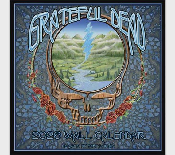 2026 Officially Licensed Grateful Dead Wall Calendar - Artwork by Mike Dubois Best Gift for Dead Heads Dead and Co Phish Jerry Garcia