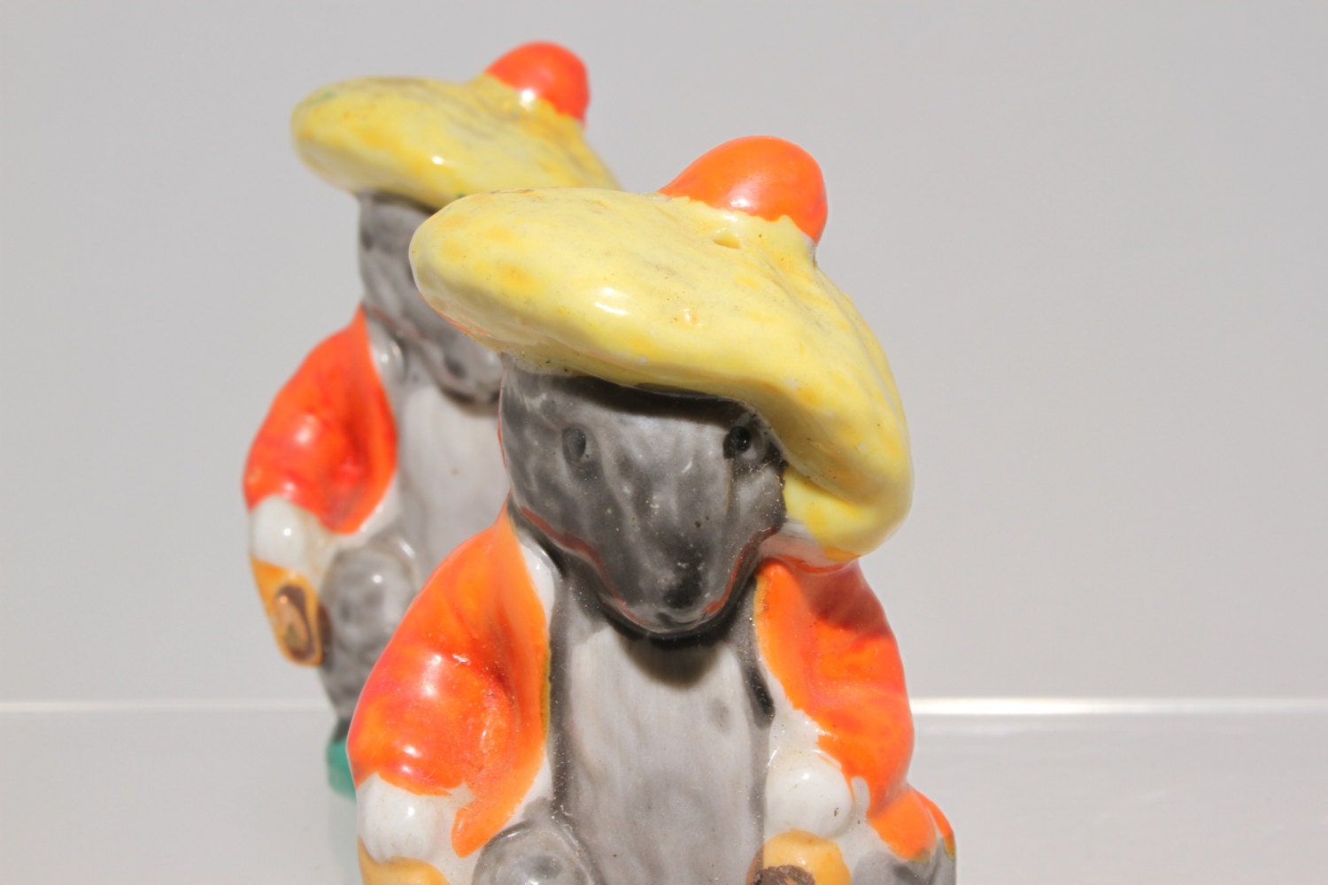 Vintage Salt and Pepper Shakers Ceramic Handpainted French Etsy