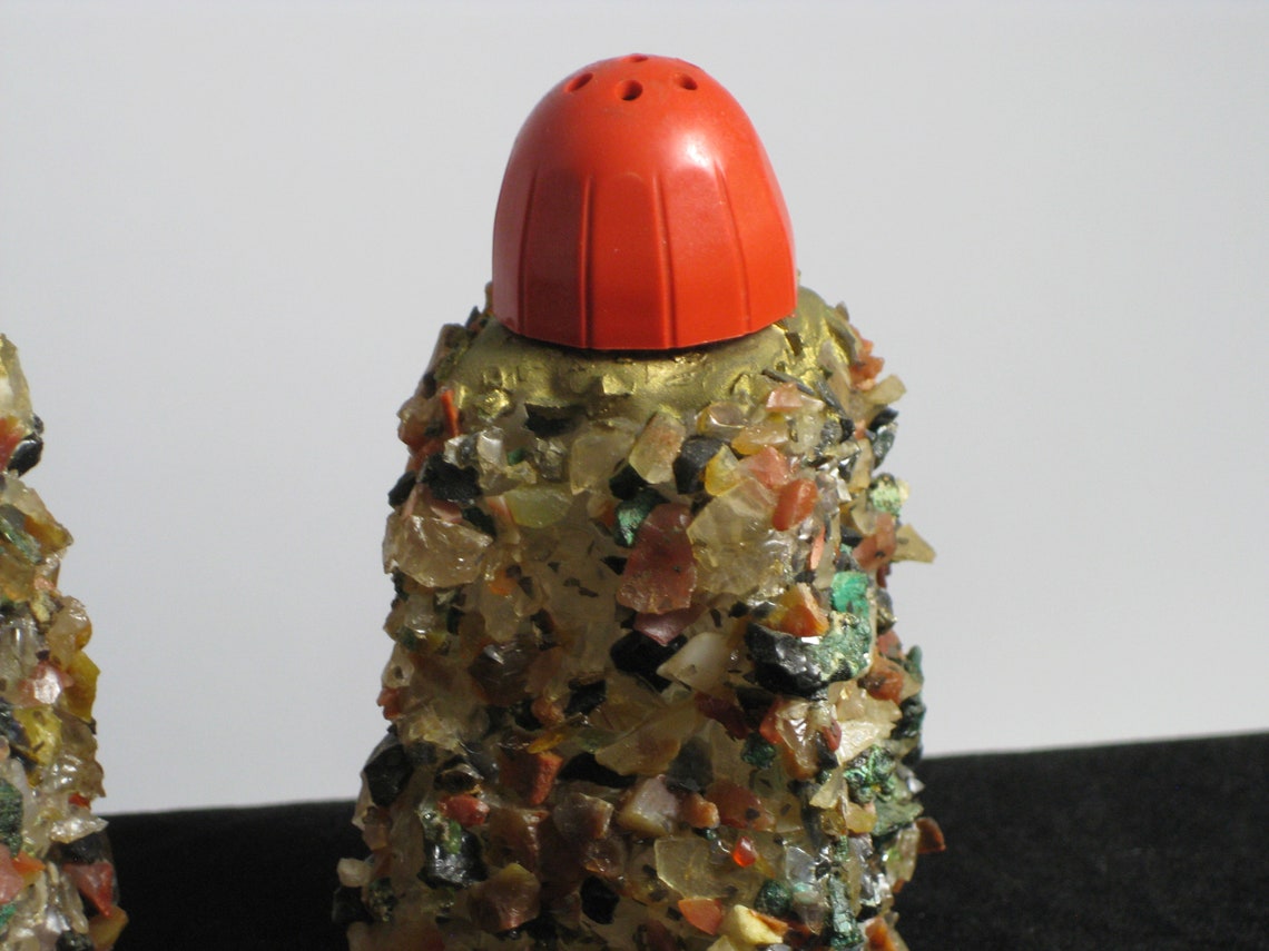 Vintage Unique Rock Salt and Pepper Shakers From Knotts Berry Farmrock