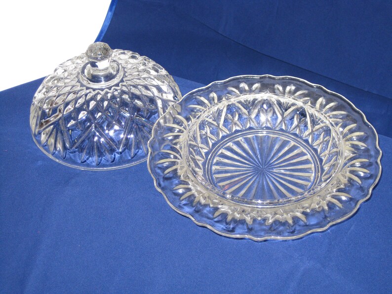 Vintage Prescut Pineapple Clear Glass Butter Dish by Anchor Etsy