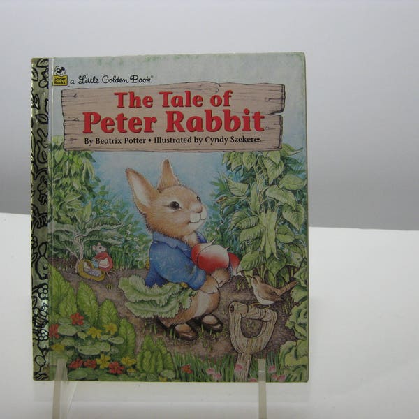 Vintage Little Golden Book, The Tale of Peter Rabbit, Beatrix Potter, Illustrated by Cyndy Szekeres, 1993, great bedtime story