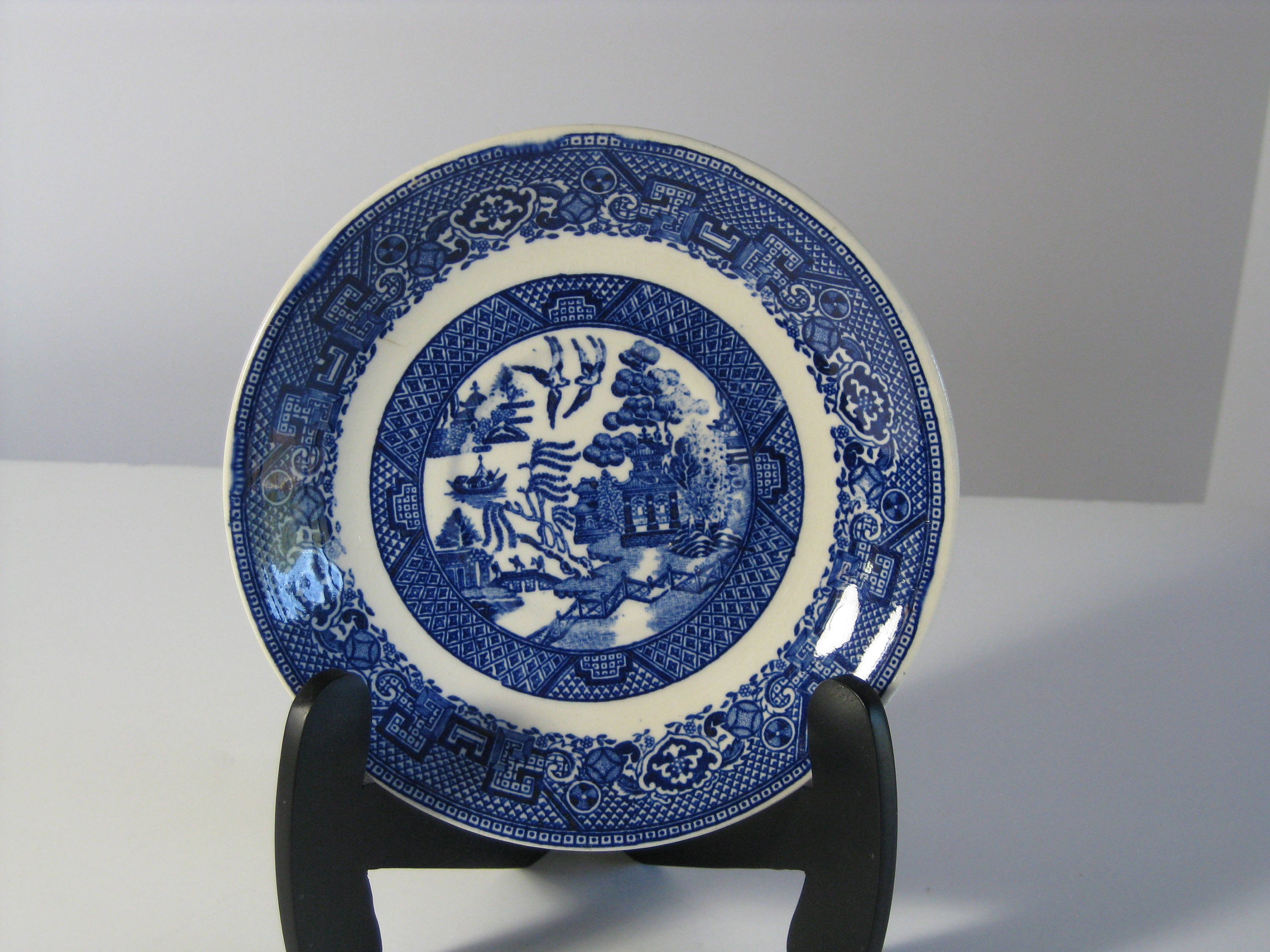 Homer Laughlin Blue Willow Luncheon Plate - 1947 on eBid United