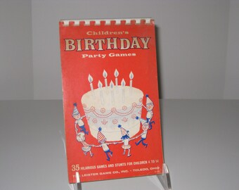 Vintage Children's Birthday Party Games book from The Leister Game Co. 1960's, youth groups, classrooms, reunions, parties