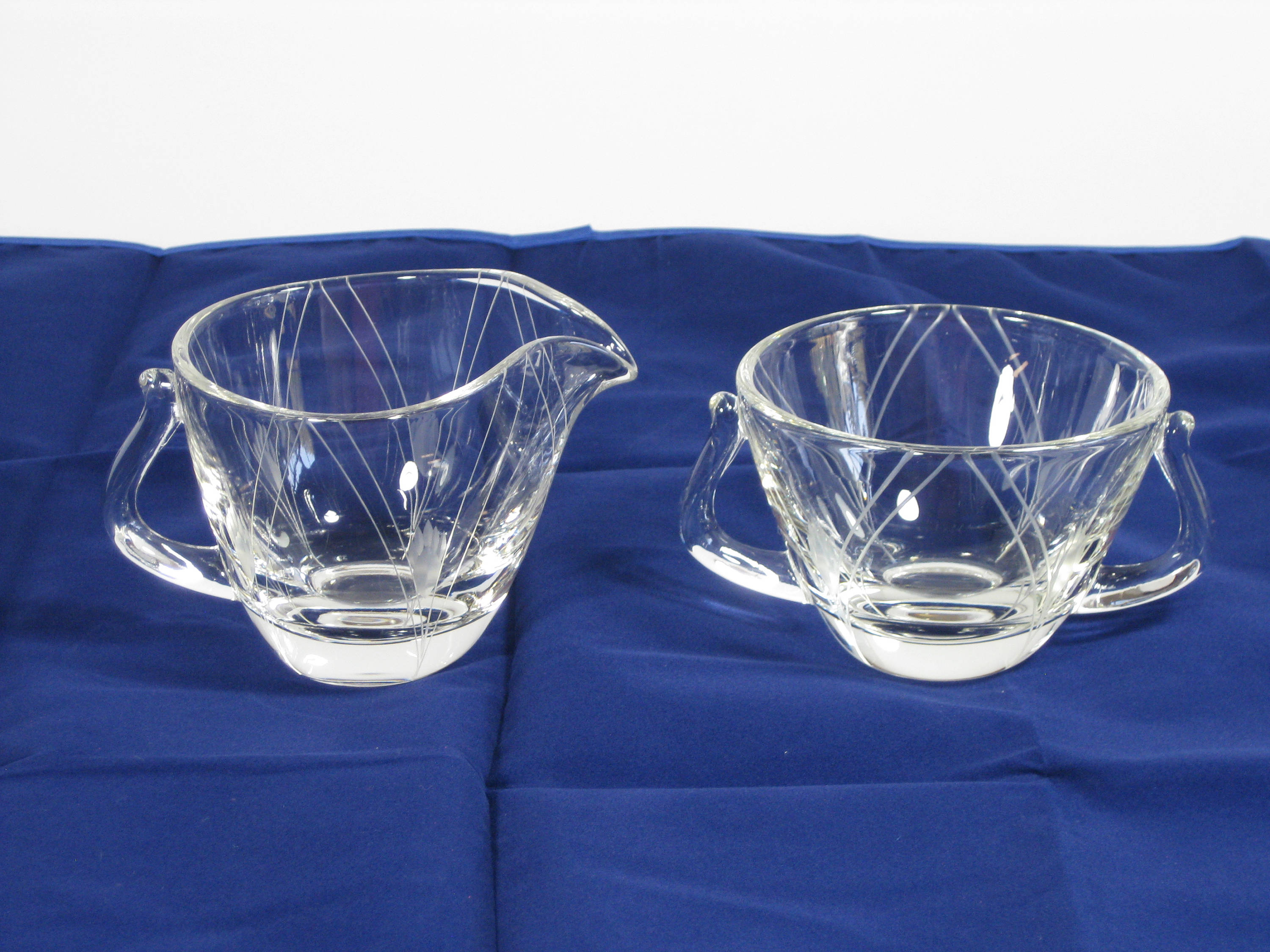 Vintage Fostoria Glass Company Heraldry Cut 743 Clear Glass Etsy