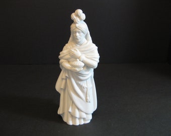 Vintage Avon Nativity Collectibles-The Magi, Kaspar, all-white porcelain figurines,