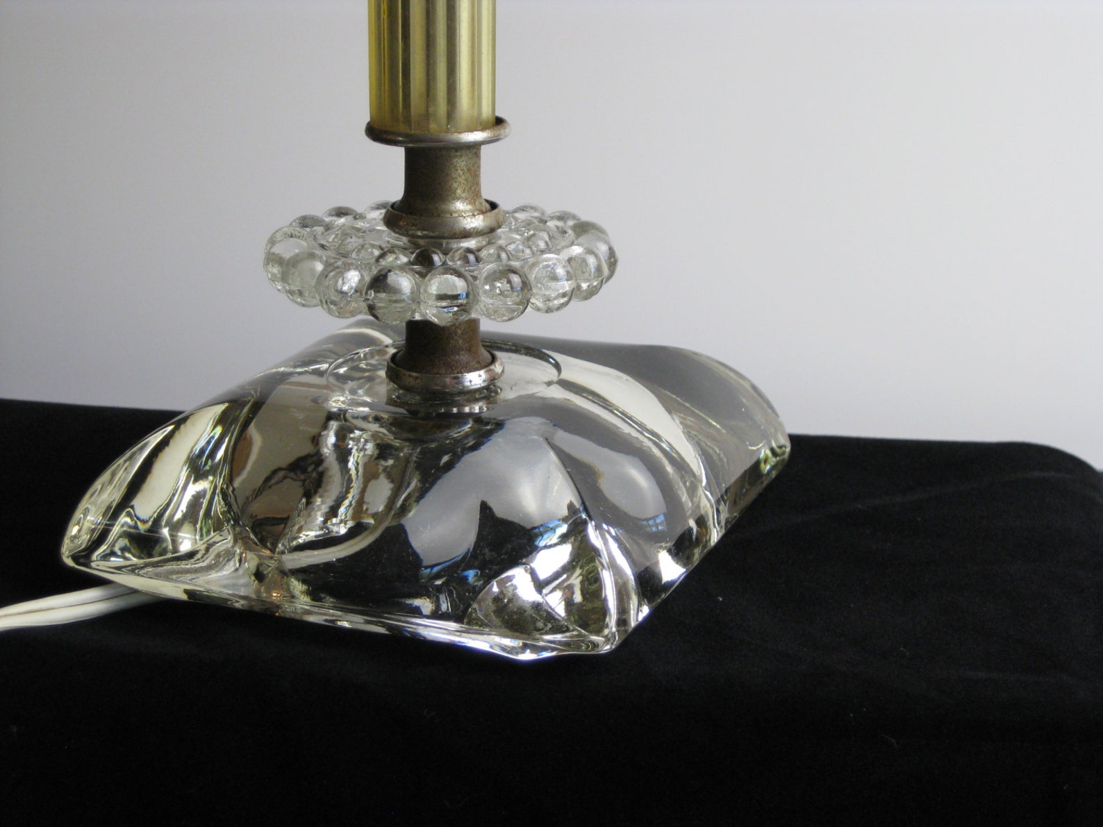Vintage Bubble Glass Table Lamp Mid Centuryelegant Lighting Etsy