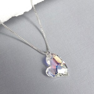 Heart Necklace,  Sterling Silver Heart Necklace, Girlfriend Gift Necklace, Anniversary Gift, Gift for Mother, Birthday Gift Necklace