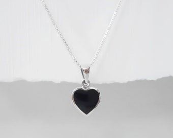 onyx heart necklace