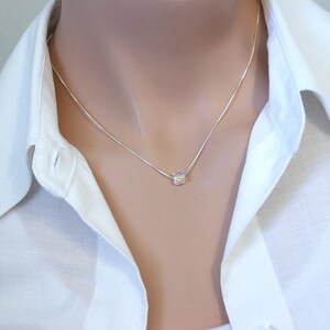 Cube Necklace, Tiny Crystal Cube Necklace, Layering Necklace, Choker Necklace, Simple Necklace, Gift for Her, Best Friend Gift. Choker