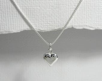 Tiny Heart Necklace, Heart Necklace, Gift for Her, Christmas Gift for Daughter, Girlfriend Gift, Best Friend Gift, Daughter Gift