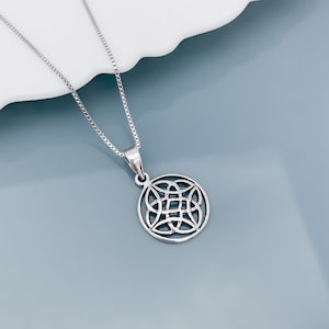 Small Sterling Silver Celtic Knot Necklace, Wife Gift Necklace, Best Friend Gift Necklace