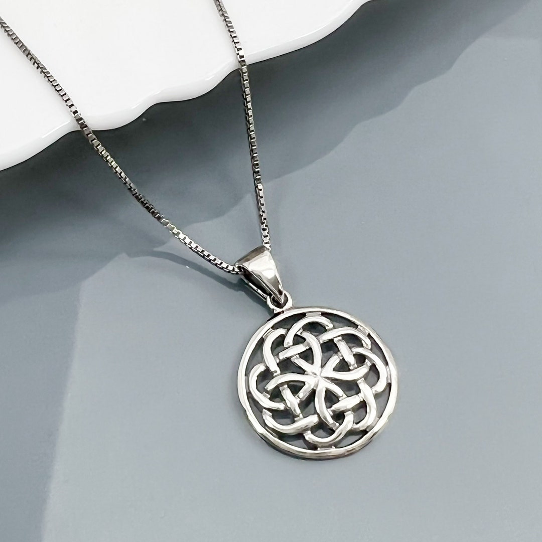 925 Sterling Silver Celtic Knot Pendant Necklace, Sterling Silver ...