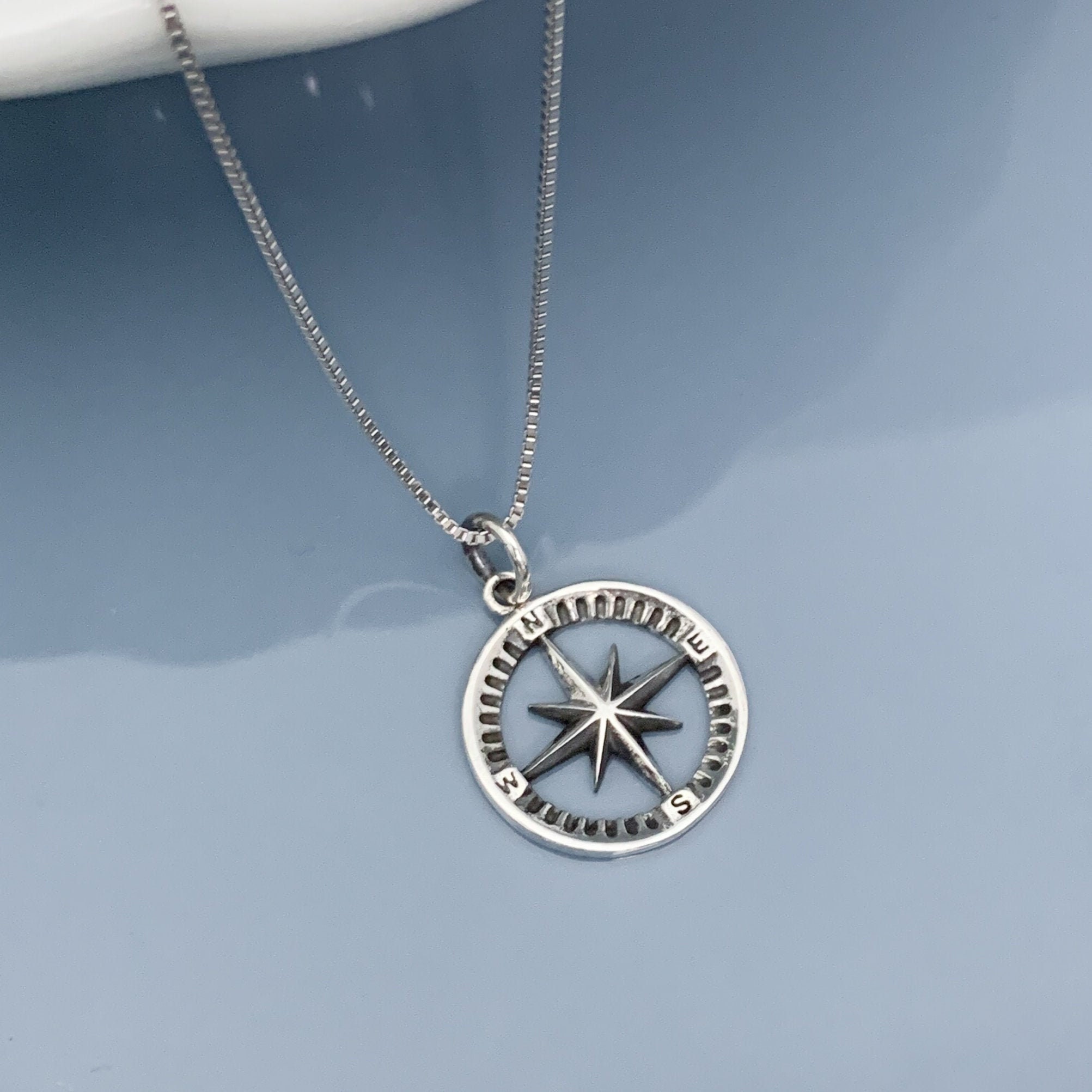 Sterling Silver Compass Necklace Daughter Graduation Gift Etsy Canada