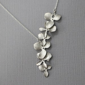 Orchid Necklace, Orchid Jewelry, Wedding Necklace, Gift for Wife, Gift for Mom, Girlfriend Gift, Wedding Jewelry Necklace, Bridesmaid Gift