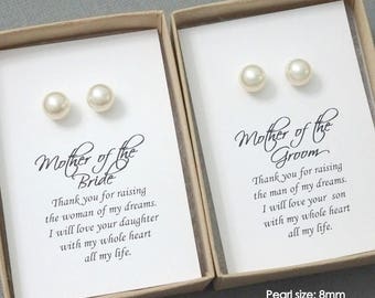 Stud Pearl Earrings, Swarovski Ivory Cream Stud Pearl Earrings, Wedding Earrings, Stud Pearl Wedding Earrings, Mother of the Bride Gift