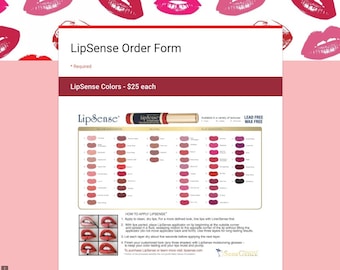 LipSense® Order Form