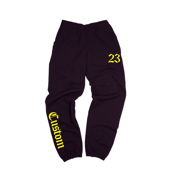 Custom Sweatpants Number and Name Sports West Coast Old School