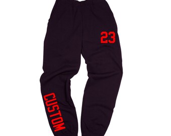 Custom Sweatpants, Number and Name, Sports, Hip Hop, Hype, Streetwear,