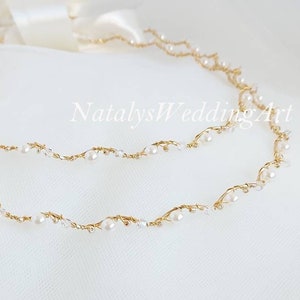 Modern Stefana Orthodox Wedding Crowns Stefana Handmade Greek Wedding twisted στεφανα γαμου Made with Genuine Premium™ Austrian crystals