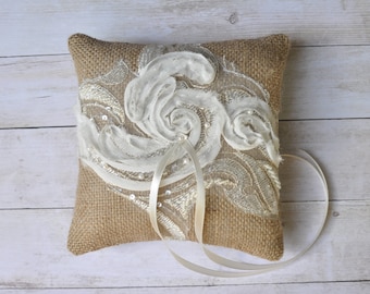 Wedding Ring Pillow Ring Bearer Pillow Wedding Ring Cushion - Main Image