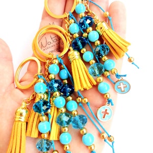Martyrika Key rings favors Baptism favors Christening  favors Shower favors First Communion Orthodox favors Recuerdos de Bautizo 10pcs