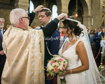 Corone greche Stefana Cristallo Matrimonio ortodosso Stefana Fatto - Main Image