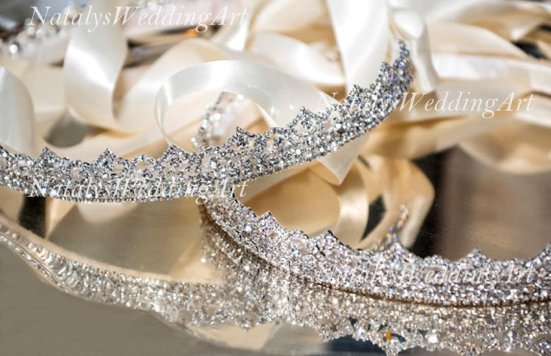 Greek Wedding Crowns Stefana, Silver Crystal Tiaras  display picture 3