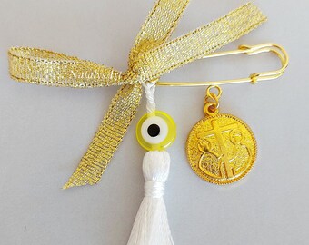 10 pcs Personalized Baptism Favors For Guests Greek Orthodox Christening Favors Gold Martyrika First communion Recuerdos de Bautizo 10pcs